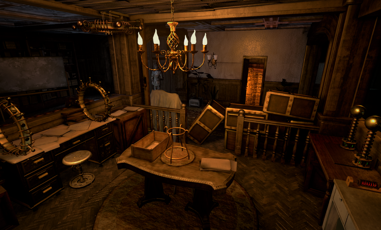 Count Malum's fantastical laboratory in the Manor of Escape