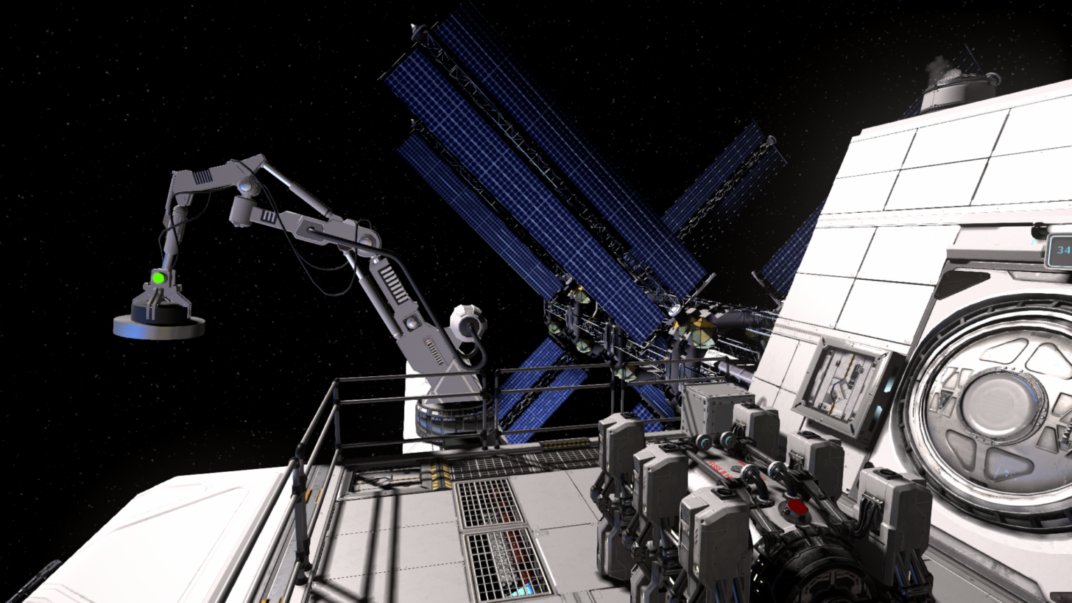 A giant robotic arm used to gather objects from space